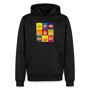 Kürbis Retro Fall Lover Lustig Herbst Kunstwerk - Männer Premium Bio Hoodie - Schwarz - Vorne - Nico (187cm)
