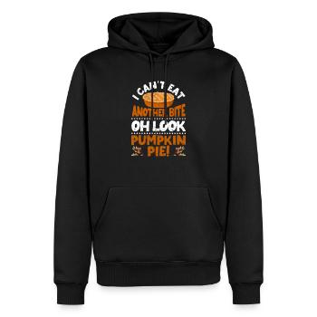 Ich kann nicht noch einen Bissen Kürbiskuchen esse - Männer Premium Bio Hoodie - Schwarz - Vorne - Nico (187cm)