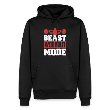 Beast Workout Mode Weight Lifting Workout Training - Sweat à capuche Premium bio Homme - noir - Devant - Nico (187cm)