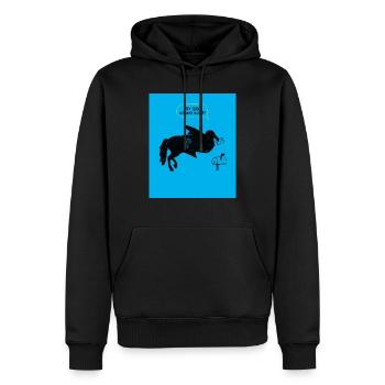 HEY GIRL, TU VEUX NAGER? - Sweat à capuche Premium bio Homme - noir - Devant - Nico (187cm)