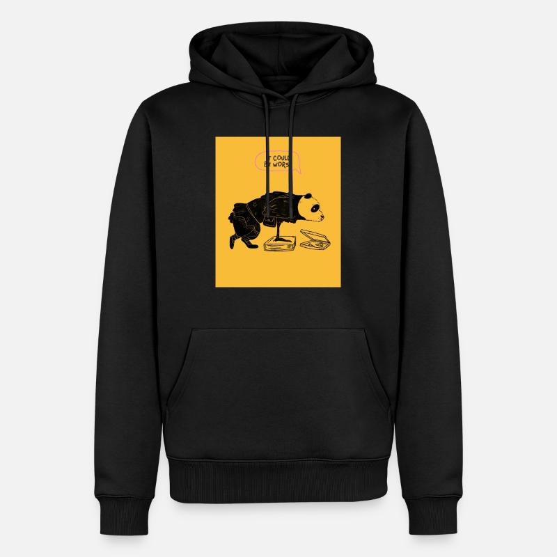 CELA POURRAIT ÊTRE PIRE - Sweat à capuche Premium bio Homme - noir
