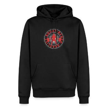 Squat, Bench, Deadlift, Repeat Training Weight Lif - Men’s Premium Organic Hoodie - black - Front - Nico (187cm)