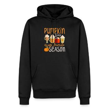 Pumpkin spice is my favorite season of autumn - Men’s Premium Organic Hoodie - black - Front - Nico (187cm)