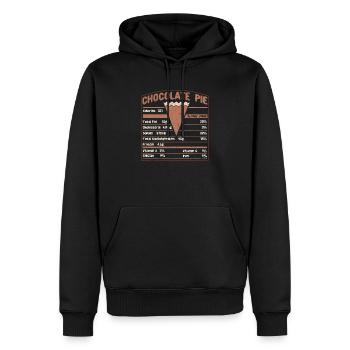 Thanksgiving Christmas Chocolate Cake Nutritional Value - Men’s Premium Organic Hoodie - black - Front - Nico (187cm)