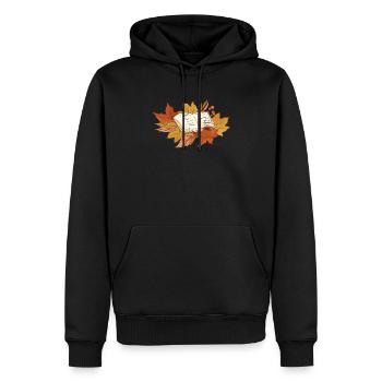 Buch Herbst Hallo Herbst Bücherwurm Bibliothekar - Männer Premium Bio Hoodie - Schwarz - Vorne - Nico (187cm)