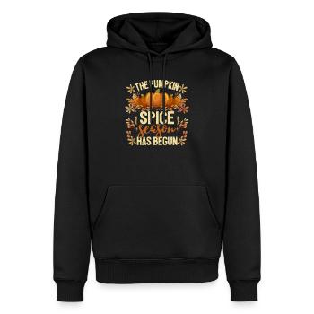The pumpkin spice season has begun Cute - Men’s Premium Organic Hoodie - black - Front - Nico (187cm)