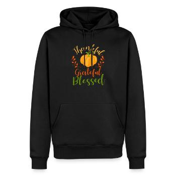 Kürbis Dankbar Dankbar Gesegnet Sped Lehrer Herbst - Männer Premium Bio Hoodie - Schwarz - Vorne - Nico (187cm)