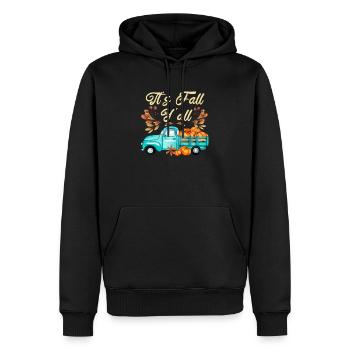 Es ist Herbst ihr Kürbisliebhaber Truck Hallo - Männer Premium Bio Hoodie - Schwarz - Vorne - Nico (187cm)