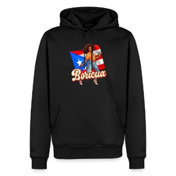 Afro latina boricua puerto rico karibischer tanz - Männer Premium Bio Hoodie - Schwarz - Vorne - Nico (187cm)