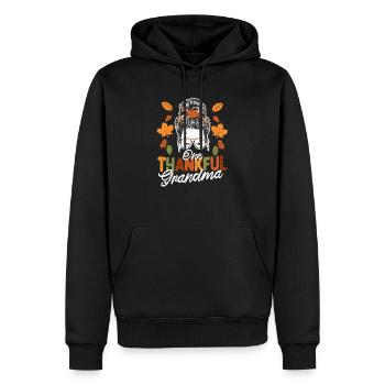La saison d’automne du jour de l’Action de grâce d’une grand-mère reconnaissante - Sweat à capuche Premium bio Homme - noir - Devant - Nico (187cm)
