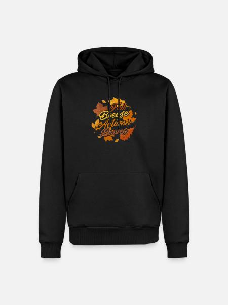 Autumn Breeze Autumn Leaves Maple Leaf Thanksgiving - Men’s Premium Organic Hoodie - black