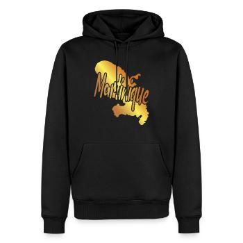 schöne Idee von Original Geschenk aus Martinique - Männer Premium Bio Hoodie - Schwarz - Vorne - Nico (187cm)