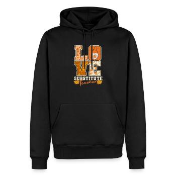 Professeur suppléant Automne Automne Amour Gnome Amant - Sweat à capuche Premium bio Homme - noir - Devant - Nico (187cm)