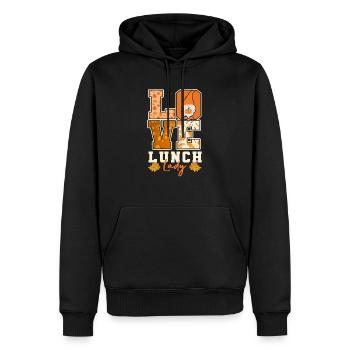 Liebe Mittagessen Dame Herbst Herbst Gnom Lehrer - Männer Premium Bio Hoodie - Schwarz - Vorne - Nico (187cm)