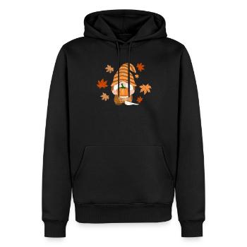 Gnome Feuilles d’automne Amoureux d’automne Mignon - Sweat à capuche Premium bio Homme - noir - Devant - Nico (187cm)