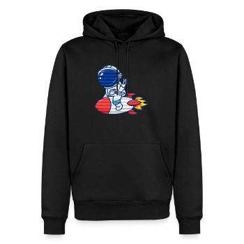 Voyage de fusée spatiale. Un cadeau pour les fans de l’espace - Sweat à capuche Premium bio Homme - noir - Devant - Nico (187cm)