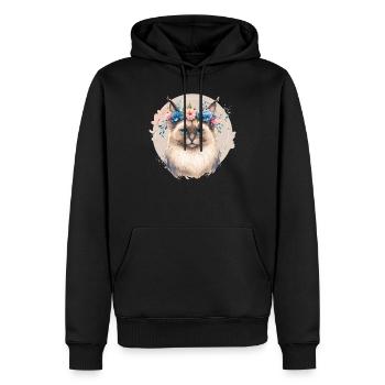 Mignon Birman Cat Fleur Crown Cats Chaton animal de compagnie - Sweat à capuche Premium bio Homme - noir - Devant - Nico (187cm)