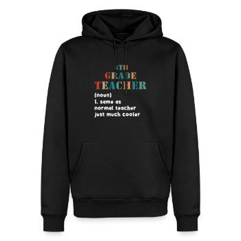 Fifth Grade Teacher Noun like a normal teacher - Men’s Premium Organic Hoodie - black - Front - Nico (187cm)