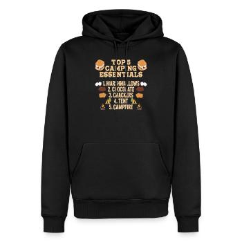 Campingausrüstung Essentials Marshmallows S'Mores - Männer Premium Bio Hoodie - Schwarz - Vorne - Nico (187cm)