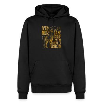 Les noix de cerf sont bon marché, elles sont sous un dollar drôle de wapiti - Sweat à capuche Premium bio Homme - noir - Devant - Nico (187cm)