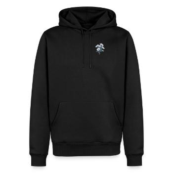 Awesome Floral Flowers Patch Neuheit Coole Gänseblümchen - Männer Premium Bio Hoodie - Schwarz - Vorne - Nico (187cm)