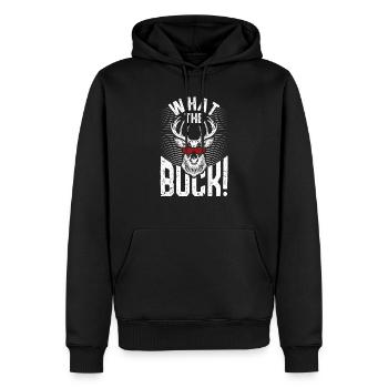 Qu’est-ce que le Buck drôle Chasse au cerf Rack à bois de wapiti - Sweat à capuche Premium bio Homme - noir - Devant - Nico (187cm)