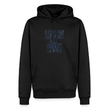 HOUSE HMANLLINES - Men’s Premium Organic Hoodie - black - Front - Nico (187cm)