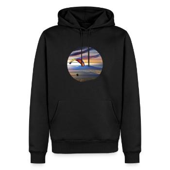 Paragleiter Paragliding Gleitschirmfliegen - Männer Premium Bio Hoodie - Schwarz - Vorne - Nico (187cm)