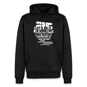 geek hippy disarmament joke awesome flower power - Männer Premium Bio Hoodie - Schwarz - Vorne - Nico (187cm)