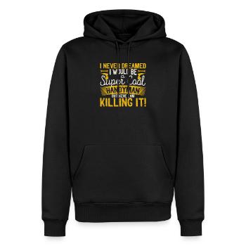 Je n’ai jamais rêvé d’être un super cool - Sweat à capuche Premium bio Homme - noir - Devant - Nico (187cm)