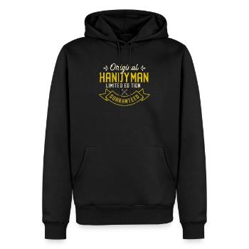 Original Handyman Limited Edition garantie - Sweat à capuche Premium bio Homme - noir - Devant - Nico (187cm)