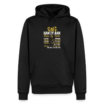 Handwerker Stundensatz Reparaturarbeiter Wartung - Männer Premium Bio Hoodie - Schwarz - Vorne - Nico (187cm)