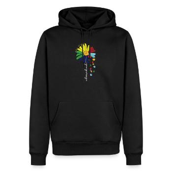 Wählen Sie Kind Autismus Bewusstsein Sonnenblume Mama - Männer Premium Bio Hoodie - Schwarz - Vorne - Nico (187cm)