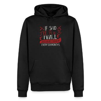 Si je disais que je vais le réparer - Sweat à capuche Premium bio Homme - noir - Devant - Nico (187cm)