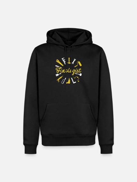 Fixologue Drôle Artisan Clé - Sweat à capuche Premium bio Homme - noir