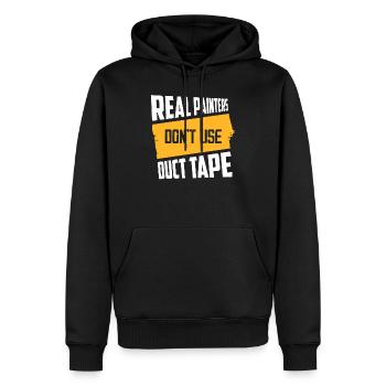 Real Painters Don't Use Duct Tape Job Profession - Männer Premium Bio Hoodie - Schwarz - Vorne - Nico (187cm)
