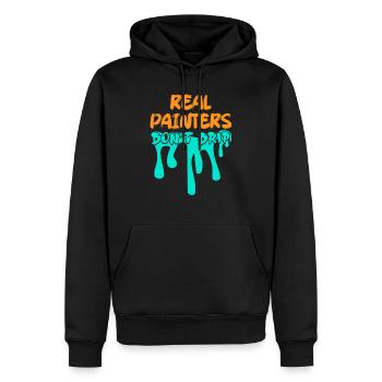 Real Painters Don't Drip Job Profession - Männer Premium Bio Hoodie - Schwarz - Vorne - Nico (187cm)