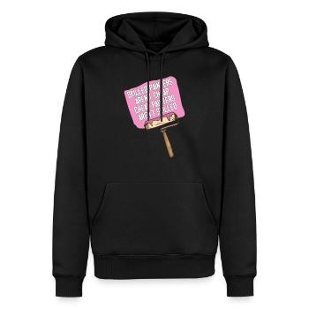 Les peintres qualifiés ne sont pas un travail professionnel bon marché - Sweat à capuche Premium bio Homme - noir - Devant - Nico (187cm)