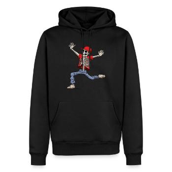 Tanzendes Skelett Hip-Hop - Männer Premium Bio Hoodie - Schwarz - Vorne - Nico (187cm)