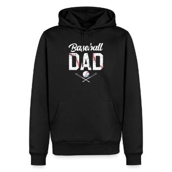 Baseball-Vater Alles Gute zum Vatertag von Ehefrau Tochter - Männer Premium Bio Hoodie - Schwarz - Vorne - Nico (187cm)