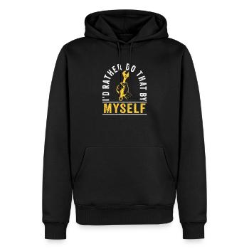 Je préfère le faire moi-même - Sweat à capuche Premium bio Homme - noir - Devant - Nico (187cm)