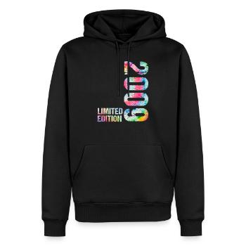 18 JAHRE 18. GEBURTSTAG LIMITED EDITION 2009 - Männer Premium Bio Hoodie - Schwarz - Vorne - Nico (187cm)