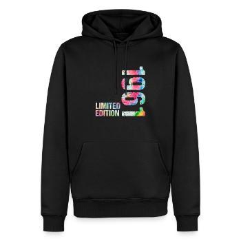 1961 - Männer Premium Bio Hoodie - Schwarz - Vorne - Nico (187cm)