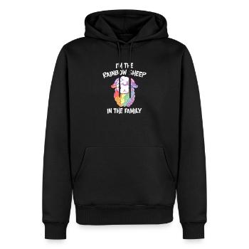 Je suis le mouton arc-en-ciel dans la famille LGBTQ Pride - Sweat à capuche Premium bio Homme - noir - Devant - Nico (187cm)