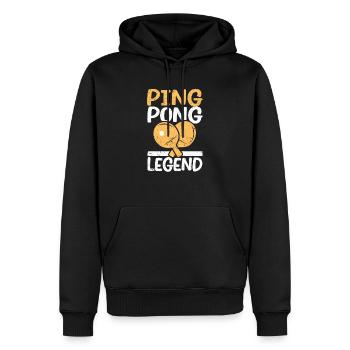 Ping Pong Legend Funny Table Tennis Player Team - Men’s Premium Organic Hoodie - black - Front - Nico (187cm)