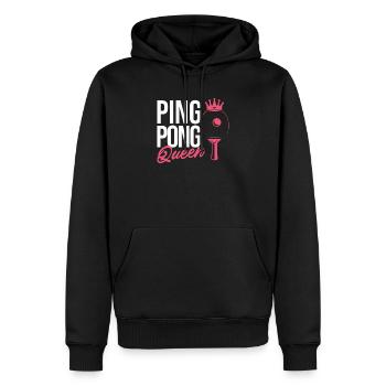 Ping Pong Queen Frauen Mädchen lustig Tischtennis - Männer Premium Bio Hoodie - Schwarz - Vorne - Nico (187cm)