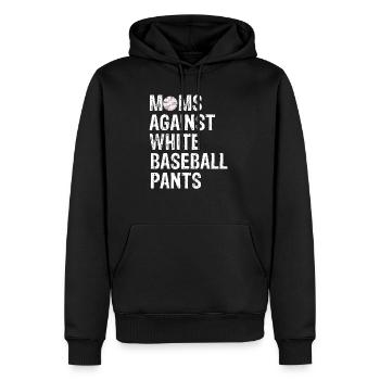 Mütter gegen weiße Baseballhosen Lustiger Baseball - Männer Premium Bio Hoodie - Schwarz - Vorne - Nico (187cm)