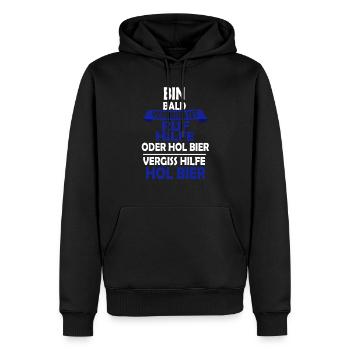 Verheiratet Bier - Männer Premium Bio Hoodie - Schwarz - Vorne - Nico (187cm)