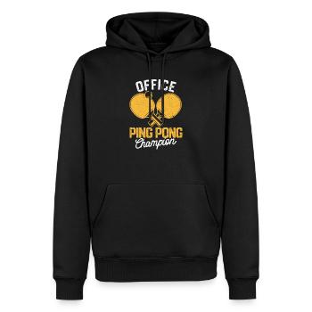 Office Ping Pong Champion Funny Table Tennis Ball - Men’s Premium Organic Hoodie - black - Front - Nico (187cm)