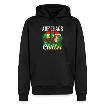 Jugendsprache Hetz mich nicht Auftragschiller - Männer Premium Bio Hoodie - Schwarz - Vorne - Nico (187cm)